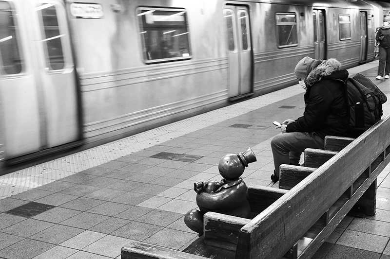 Subway Token Figures : Art : Subway : New York : Tom Otterness : New York : Personal Photo Projects :  Richard Moore Photography : Photographer : 